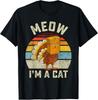 Thanksgiving Funny Turkey Fake Cat Retro Women Men Gift Unisex T-Shirt