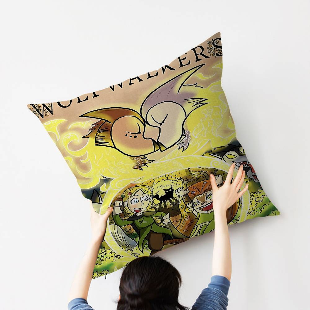 Anime W-Wolfwalker Stitch Lucky Dragon pillow cover sofa cushion cover home room decoration children gift