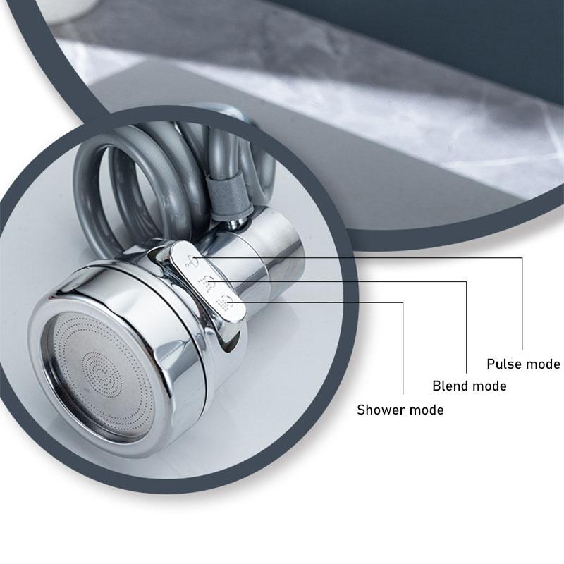 Universal Faucet Extender Aerator 3 Modes Splash-Proof Sprayer Pull Out Faucet Nozzle Sink Cleaning Extension Flusher