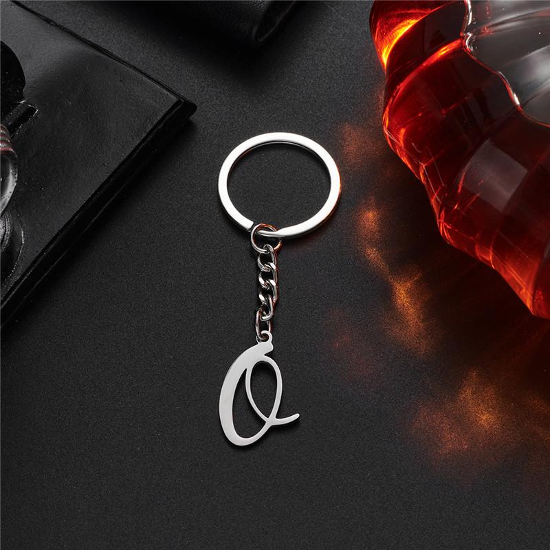 Модные DIY Металлические Брелоки Держатели с Инициалами от A до Z Подвески Брелок для Ключей Женские Автомобильные Брелки Простые Буквы Имена Брелоки Подарок на Вечеринку