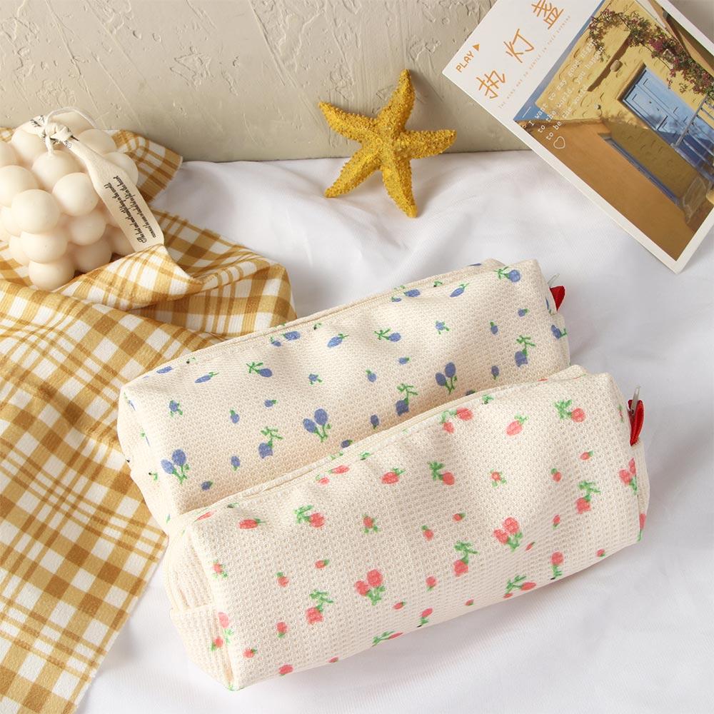 School Stationery Makeup Bag Pen Box Fresh Style Storage Bags Pencil Bag Small Flowers Pencil Cases