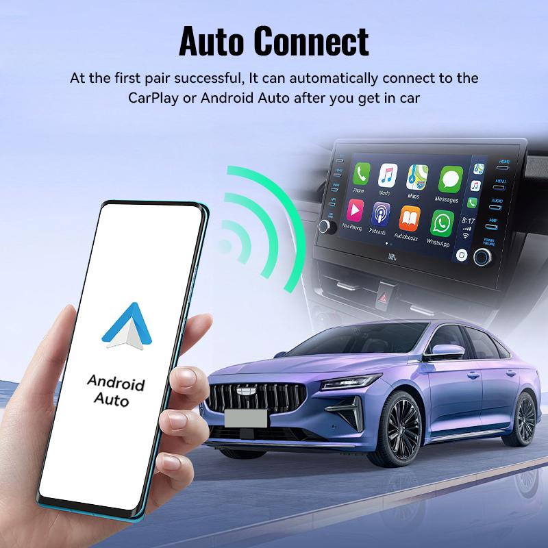 XUDA 2025 Новый Мини 2-в-1 Беспроводной Адаптер CarPlay, Проводной в Беспроводной CarPlay и Android Auto Умная Коробка, Стабильная Передача