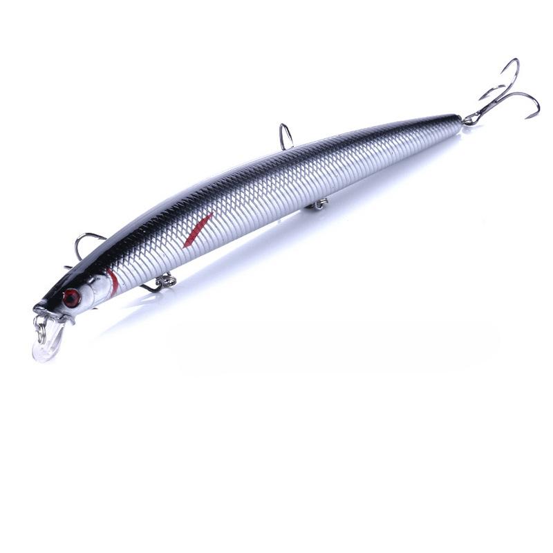 Best Selling 1Pcs 18cm 26g Big Long Fish Minnow Sea Fishing Lure Bait 3D Eyes Strong Hooks Lures For Sea Fishing