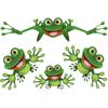 Decorative Green Frog Stickers, Vinyl material, suitable for decorating car bodies, trucks, off-road vehicles, windows, rear windshield, helmets,
