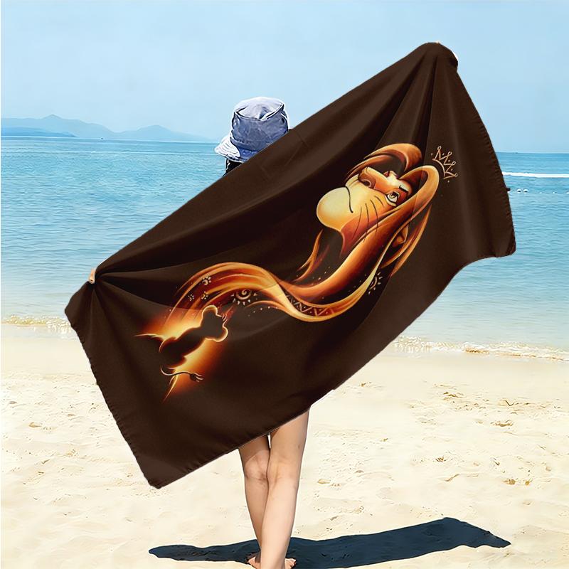 1Pc Lion Adventure Beach Towel Microfiber Beach Towel Thin Absorbent For Beach Swimming Yoga Bath Sports 0917270
