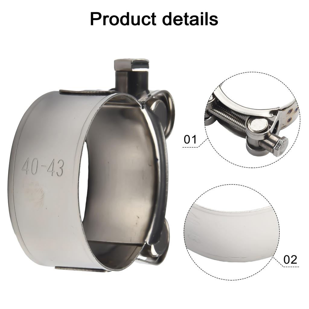 Hose Clamps-Clips Stainless Steel Heavy Duty T Bolt Exhaust Type 1-50 For Engine Intake Hose Exhaust Clamps Turbo Pressure Hoses