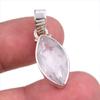 Natural Rose Quartz Gemstone Handmade 925 Solid Silver Gift Pendant 1.25" c7F73