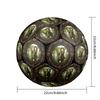 Prehistoric Triceratops Emblem Round Football Size 5 Adult Ball Suitable for Training Matches and Outdoor Team.