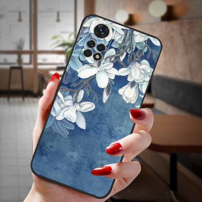 Чехол для POCO X4 Pro 5G 3D тиснение Цветок Рельефный Чехлы для телефона Для POCOX4 Pro 5G 2022 Силиконовый чехол X 4 Pro X4Pro Funda Capa Para