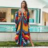 For Women Printed Maxi Dresses Cover Ups for Swimwear Summer Vacation Bathing Suits Factory Supply Big Sales