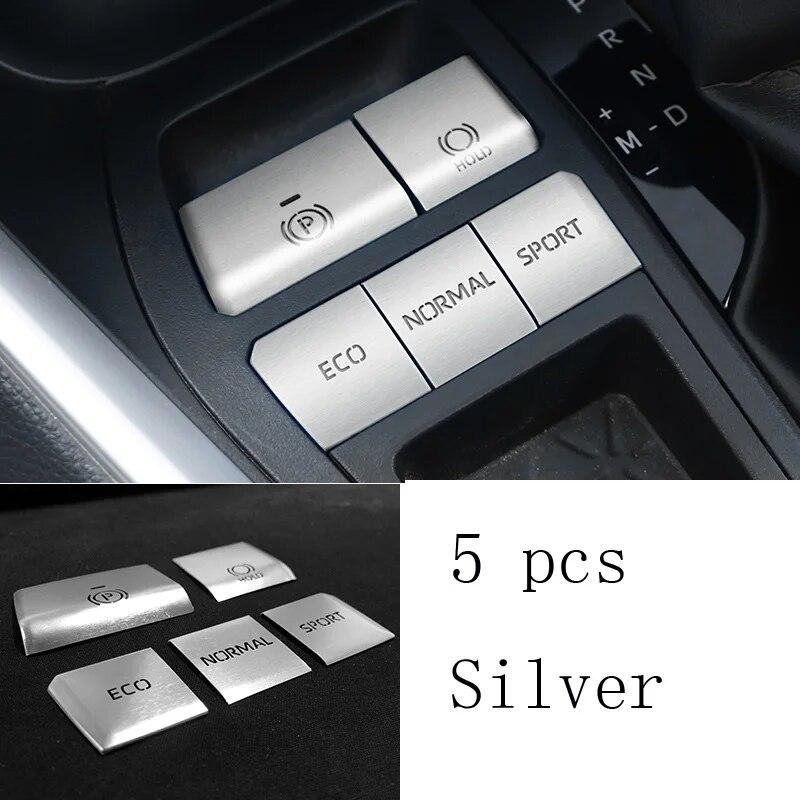 Электронный ручной тормоз для кондиционера, мультимедийная кнопка, блестящая накладка, наклейка для RAV4 RAV 4, аксессуары для интерьера