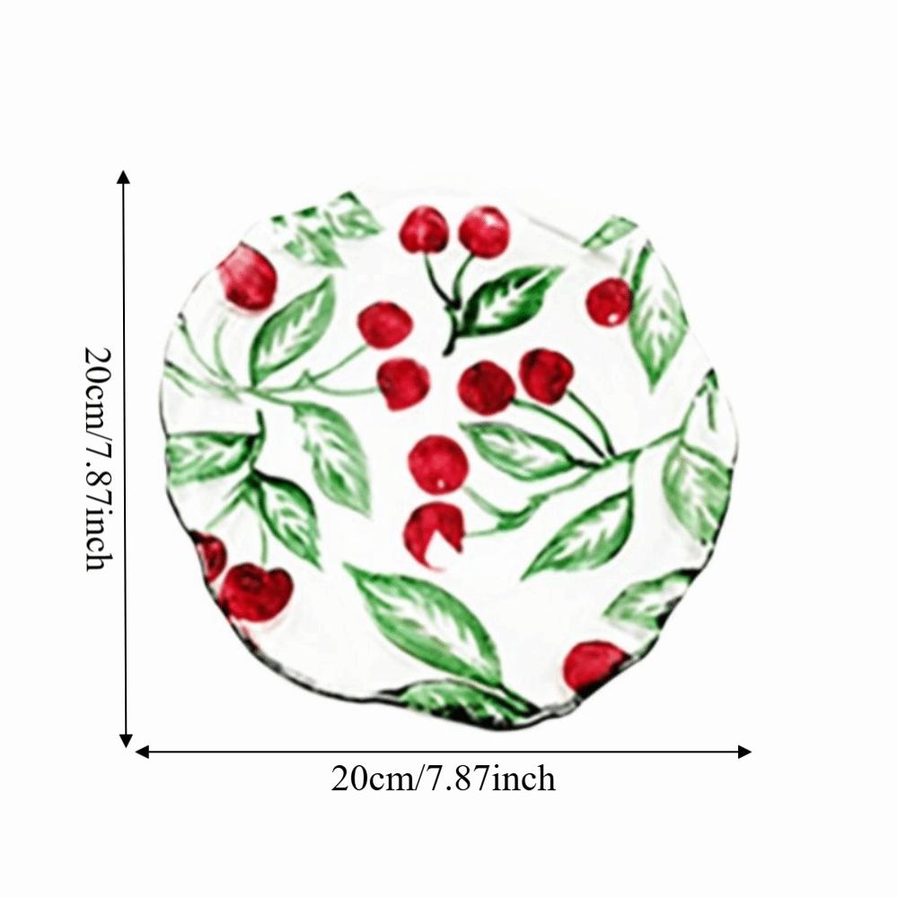 Safe Fruit Plate Lemon Pattern Dinner Plate Multi-purpose Shallow Plate Picnic