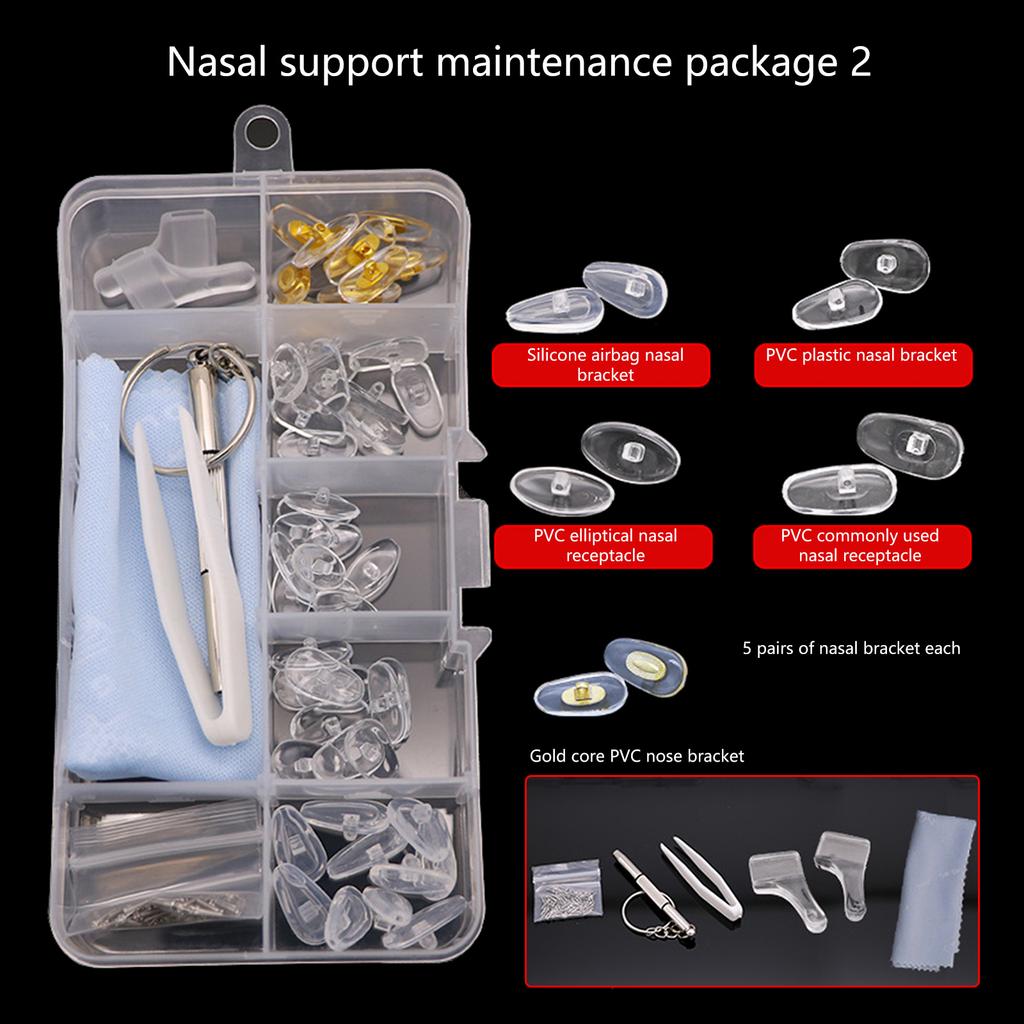 25 пар/набор Силиконовые носоупоры для очков Мягкие носоупоры Очки Противоскользящие носоупоры Инструменты для ухода за глазами Аксессуар для очков