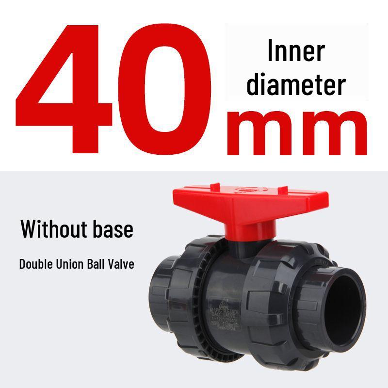 Taiwan PVC Double Union Ball Valve - Acid & Alkali Resistant with Handle