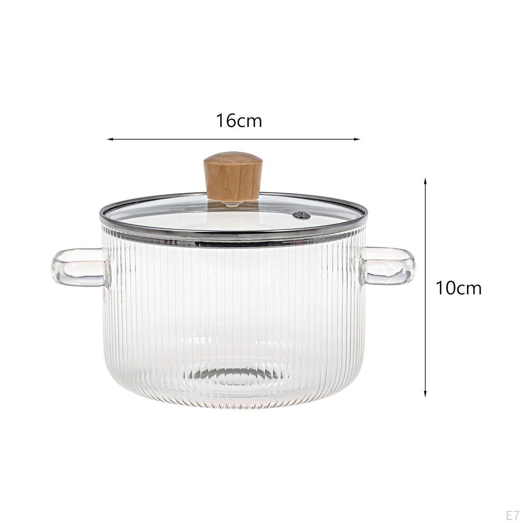 Clear Glass Cooking Pot Set - Versatile Kitchen Cookware for Various Dishes