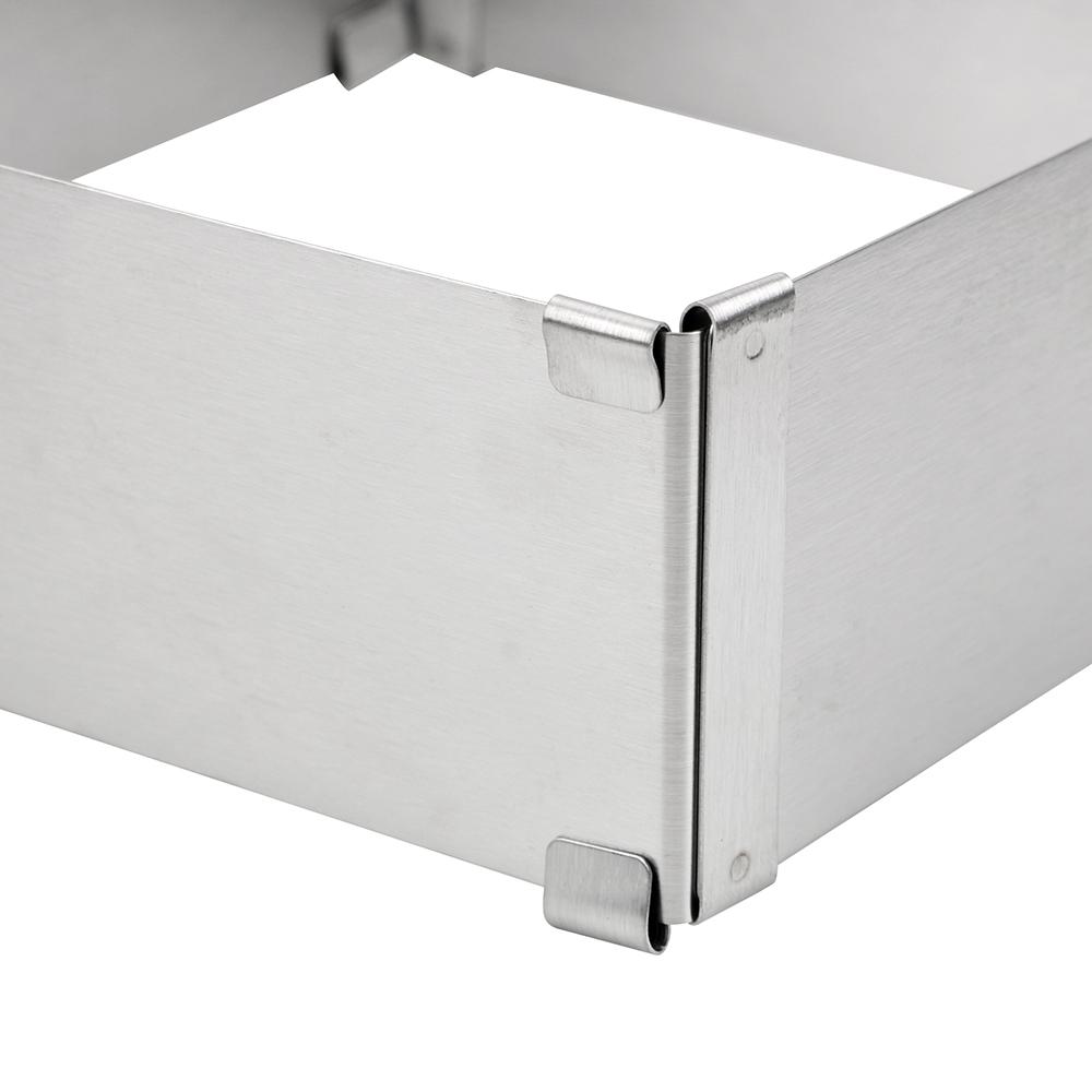 Форма для выпечки из нержавеющей стали, регулируемое кольцо для мусса, форма для DIY украшения торта, квадратная форма для торта, инструмент для выпечки десертов