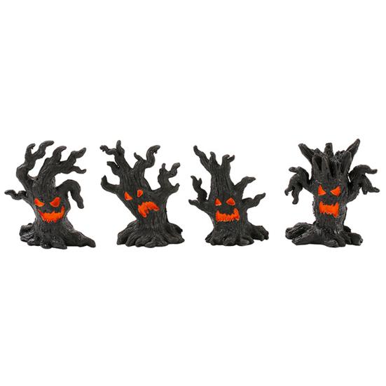 1/4 шт. Хэллоуин жуткое дерево фигурка призрак пень смола статуя скульптура Крытый открытый сад настольное украшение орнамент