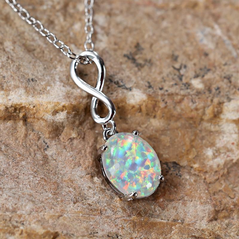 Овальные белые огненные опалы, кулоны, ожерелья для женщин, аксессуары для свадебной вечеринки, подарок на день рождения, модные украшения