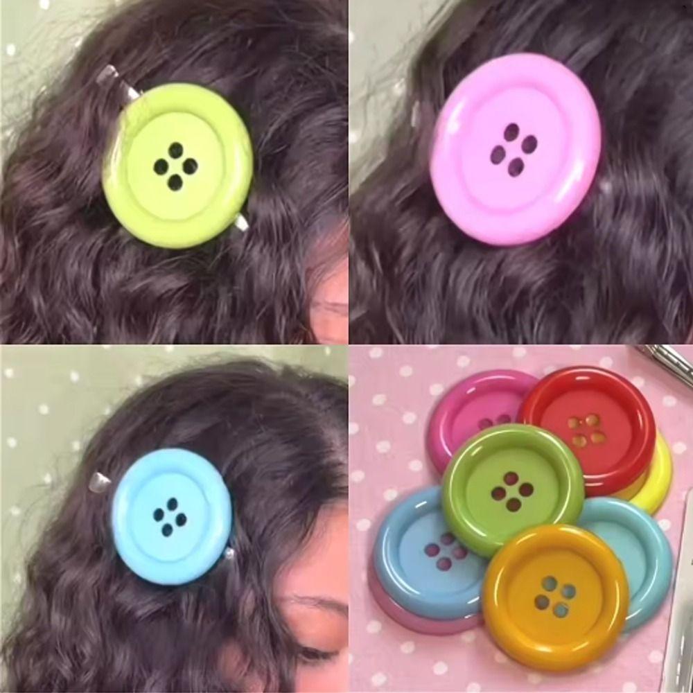 Extra Large Button Y2K Hair Clip Side Clip Harajuku Hair Clip New Side Hair Clip