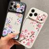 Красочный чехол с цветочным принтом пионов для iPhone 17 Pro Max Гибридный TPU+PC Прозрачная задняя панель Жесткий чехол для iPhone 16 15 14 13 Pro Max