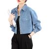 Summer and Autumn New Denim Shirt Jacket Women's Short Jacket Thin Top