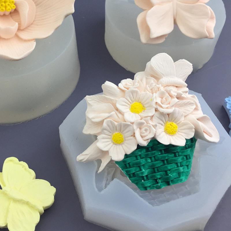 1 шт. Сахарная бабочка, самодельная свеча, мыло, бабочка, цветок, инструменты для изготовления форм, 6 стилей