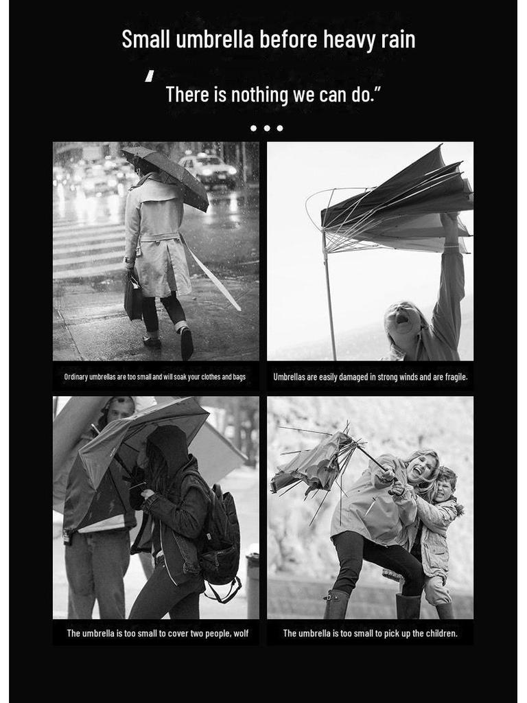 Складной зонт от солнца Twelve-Bone - большой, черный, с логотипом для защиты от солнца и дождя