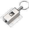 Durable 430 Stainless Steel Automatic Spring Latch Sliver Butterfly Shaped Door Barrel Bolt Ring-Pull Home