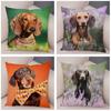 Mini Dachshund Cushion Cover Decor Pet Animal Pillowcase Sofa Home Children's Room Pillowcase