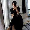 Маленькое черное платье в стиле Хепберн с акцентом на талии - Женская летняя коллекция 2025