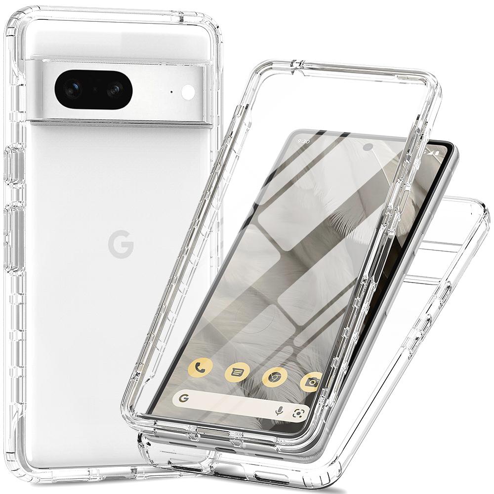 Прочный прозрачный защитный чехол для всего корпуса телефона Google Pixel 7 Pro, со встроенной защитой экрана, подходит для чехла телефона Pixel 7/7A