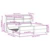 Solid Wood Bed with Shelf Without Mattress White 180 x 200 cm