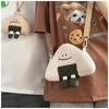 2025 New Women Cartoon Rice Ball Plush Shoulder Bags Women Crossbody Bags Neck Purse Bag Satchel Feminina