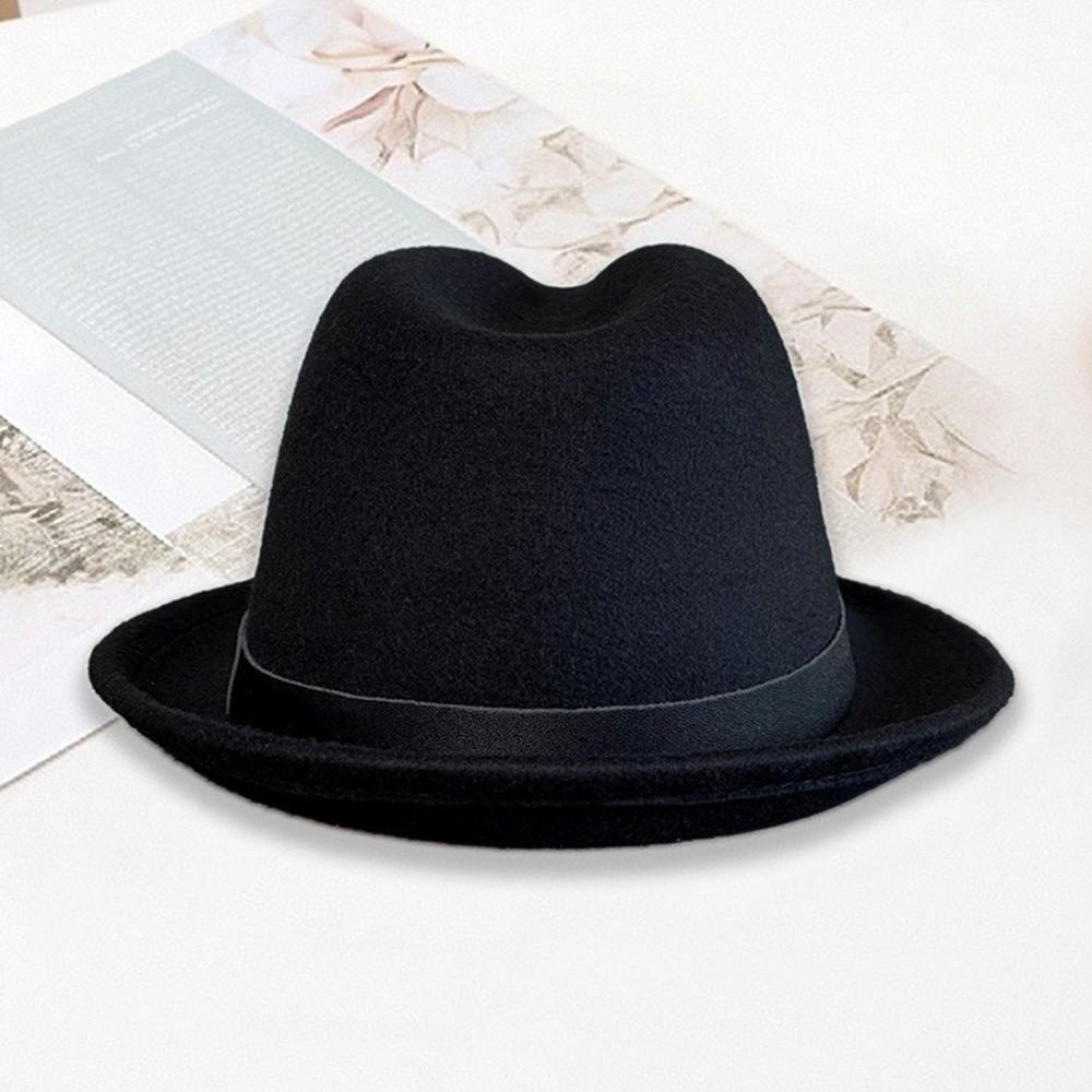 Short Brim Fedora Hat Flap Brim Trilby Hat New Bucket Hats Autumn Season