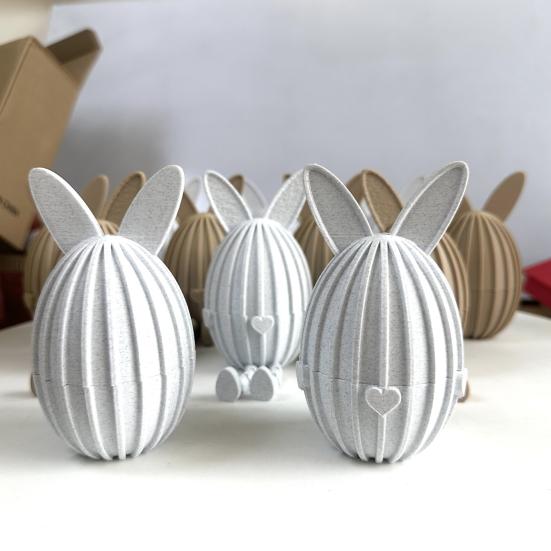 Заполняемое пасхальное яйцо, напечатанное на 3D-принтере, шарнирный гибкий пасхальный кролик с подвижными суставами для декора стола, наполнители для пасхальной корзины, подарки для детей и взрослых