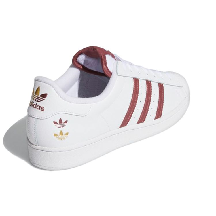 Adidas Кроссовки унисекс Superstar White Quiet Crimson Cloud-White с золотой фольгой GY0976