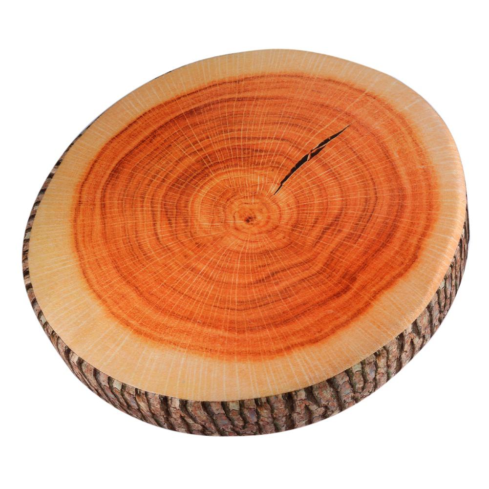 Мягкая офисная круглая деревянная подушка плюшевая подушка для сиденья стула ягодицы пень дерева подушка