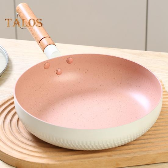 Сковорода с антипригарным покрытием, узором «снежинка», с покрытием из медицинского камня, термостойкой ручкой, кухонная утварь, аксессуары для газовой и электрической посуды