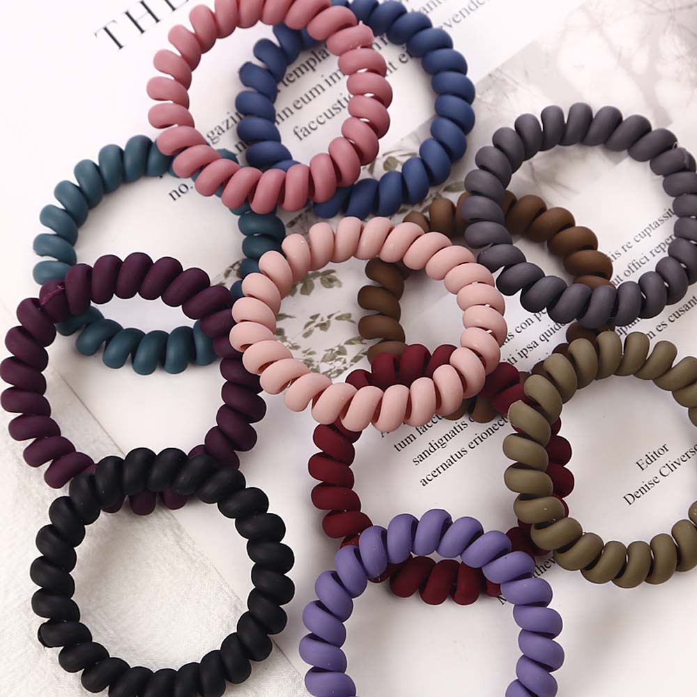 Головные уборы Матовый цвет Большая телефонная проволока Девушка Женщины Веревка для волос Резинки для волос Резинки Повязки на голову