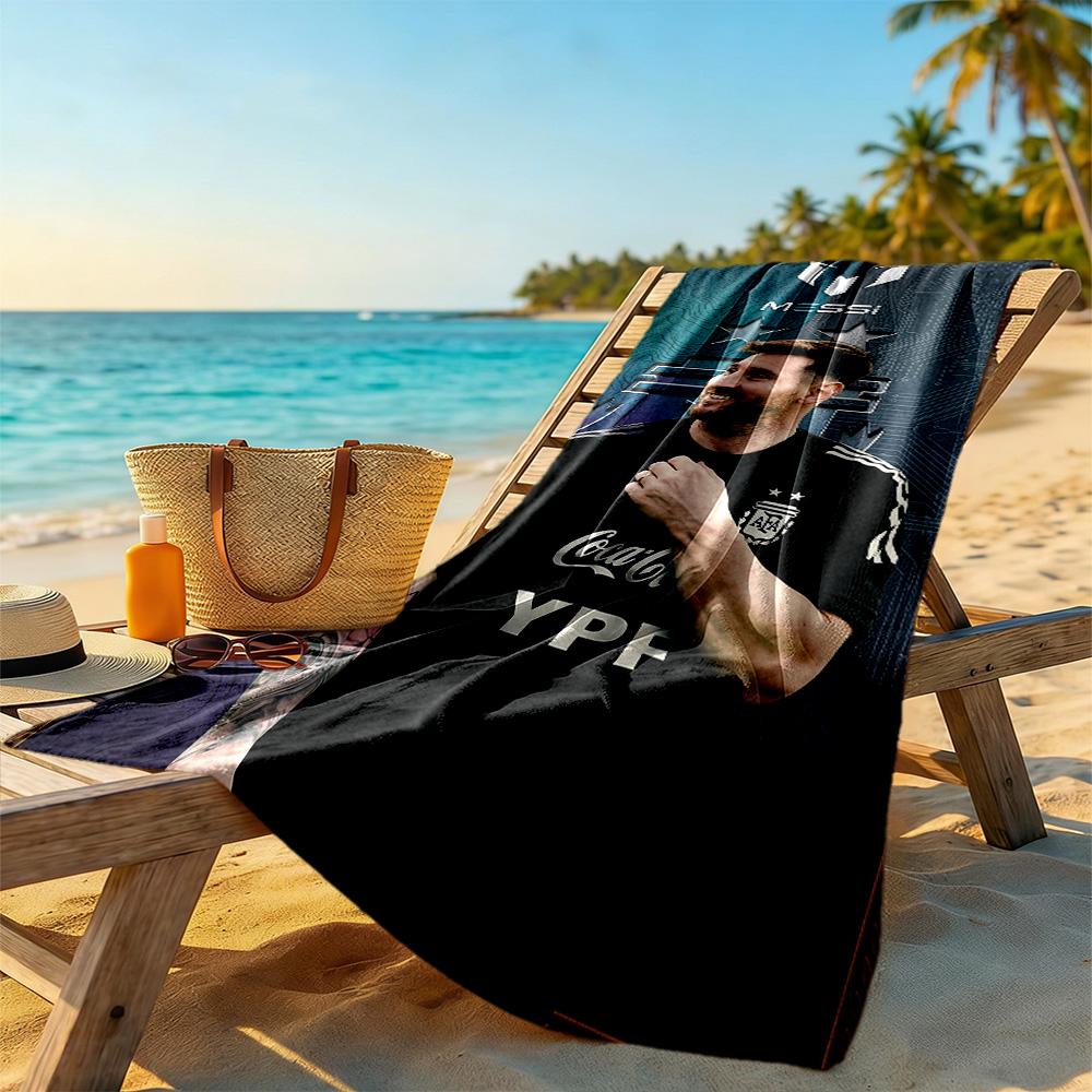 Messi Beach Towel Super Soft & Absorbent Comfortable Lightweight Suitable for Swimming, Gym, Camping, Yoga Vacation