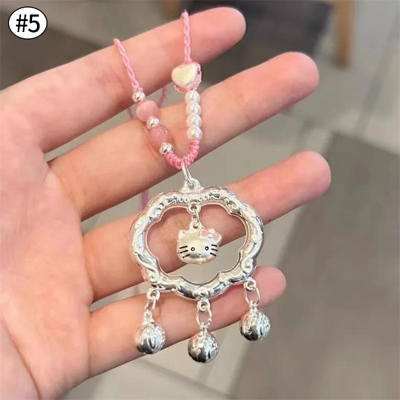 Очаровательный подвесной кулон Hello Kitty Дизайн с анимацией Анимационное ожерелье/Браслет/Кольцо Аксессуары для украшений Фестивальные подарки для женщин и девочек