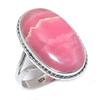 Natural Rhodochrosite Gemstone 925 Solid Sterling Silver Jewelry Ring S.8.5 G7l64