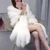 Fashion and Environmentally Friendly Fox Fur Women's Autumn and Winter New Large Shawl Cape Medium and Long Light Luxury Fashion Outer Coat
