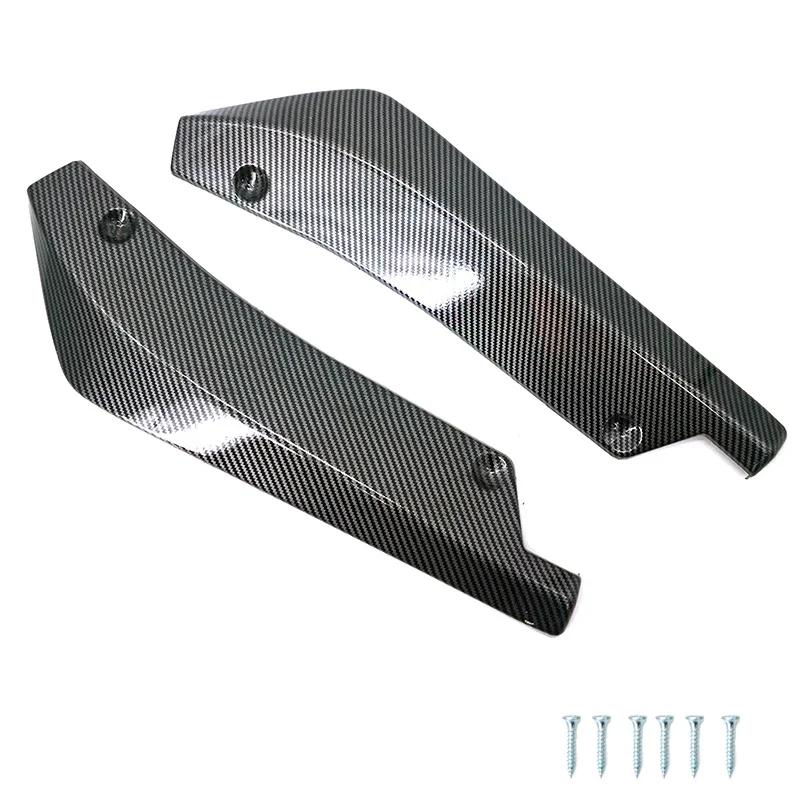 Car Bumper Front and Rear Lip Universal Spoilercorn Diffuser Splitter Carbon Fiber Fender Scratch Protector Side Skirt Extension