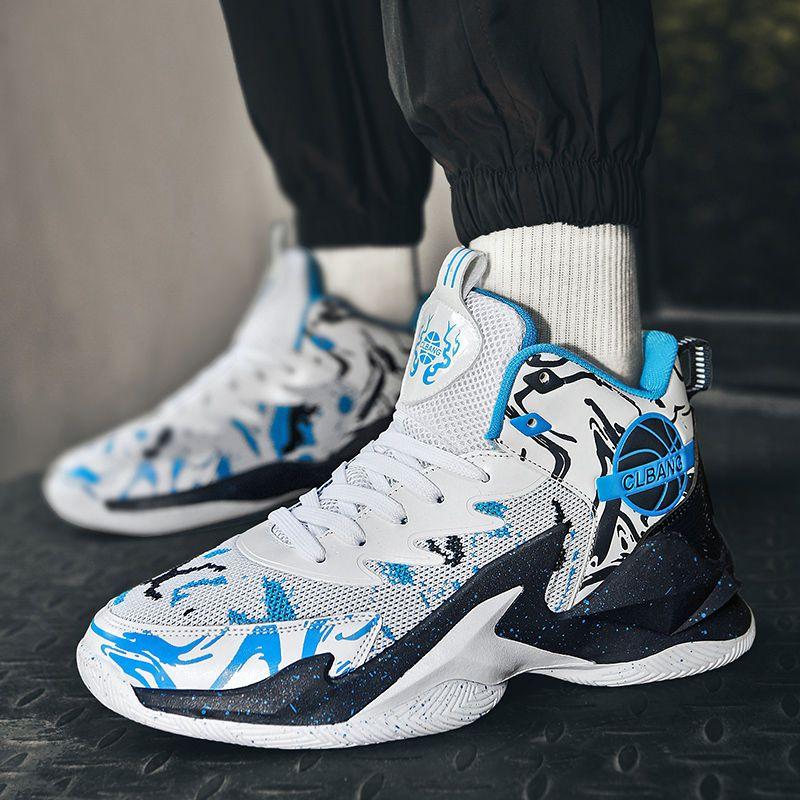 Мужская спортивная обувь. Брендовые профессиональные мужские баскетбольные кроссовки. Баскетбольные кроссовки. Нескользящие дышащие женские баскетбольные бутсы с высоким берцем.