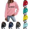 Women's Autumn And Winter Round Neck Long Sleeve Top Small Printed Casual Sweater