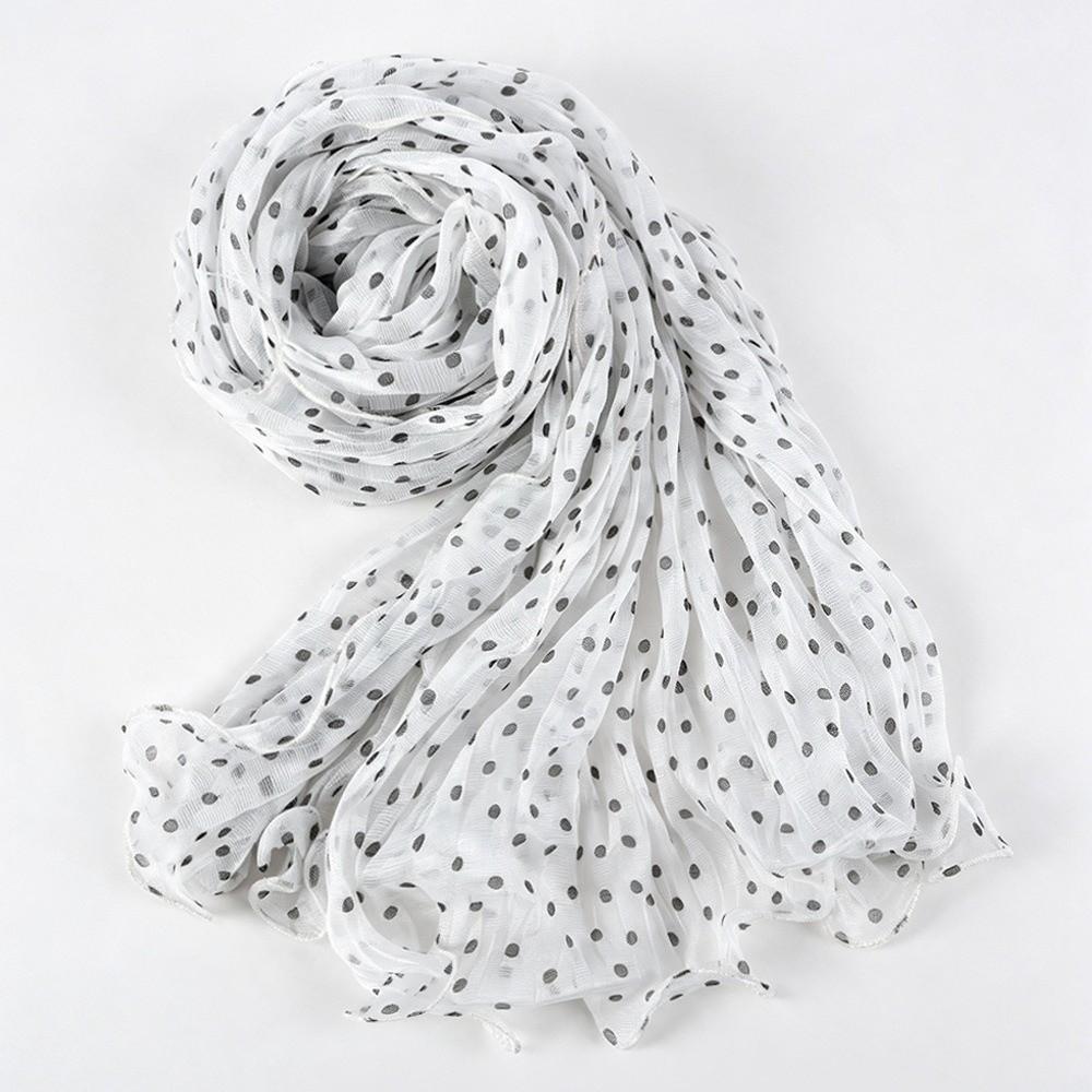 Shining Silk Scarf polka dot Ramadan Long Scarf Fashion Sunscreen shawl Outdoor