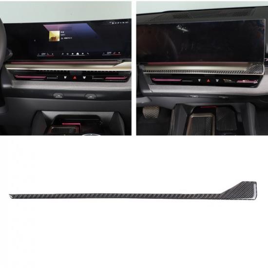 Carbon Fiber Center Navigation Strip Trim Sticker For BMW 5 Series G60 i5 2024+