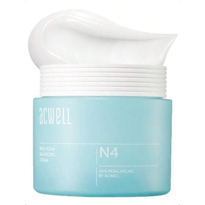 Acwell Real Aqua Balancing Cream 50мл - Увлажняющий крем для лица, балансирующий pH, успокаивающий кожные проблемы и покраснения для чувствительной кожи