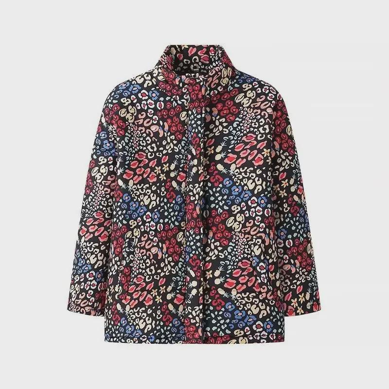 Autumn/Winter European & American Women's Casual Printed Cotton Jacket